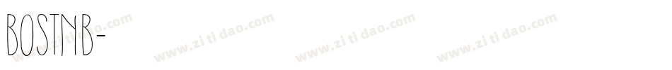 BOSTNB字体转换
