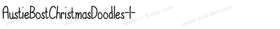 AustieBostChristmasDoodles-1字体转换