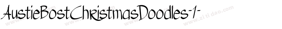 AustieBostChristmasDoodles-1字体转换
