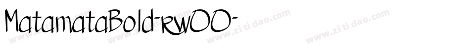 MatamataBold-rwOO字体转换