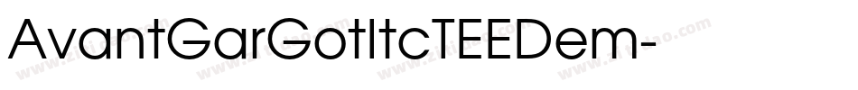 AvantGarGotItcTEEDem字体转换