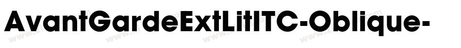 AvantGardeExtLitITC-Oblique字体转换
