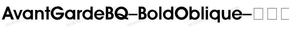 AvantGardeBQ-BoldOblique字体转换