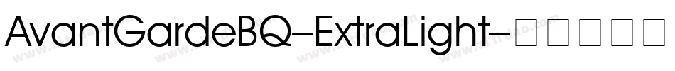 AvantGardeBQ-ExtraLight字体转换