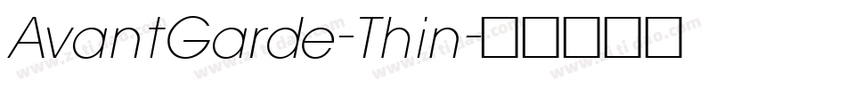 AvantGarde-Thin字体转换
