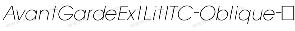 AvantGardeExtLitITC-Oblique字体转换