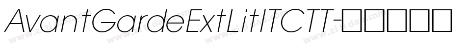 AvantGardeExtLitITCTT字体转换