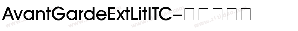 AvantGardeExtLitITC字体转换
