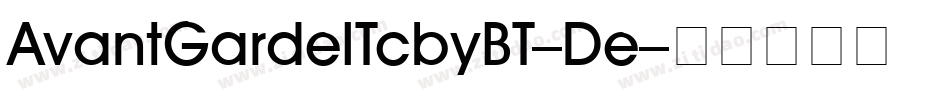 AvantGardeITcbyBT-De字体转换