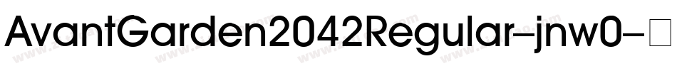 AvantGarden2042Regular-jnw0字体转换