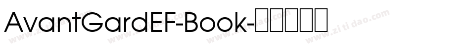 AvantGardEF-Book字体转换
