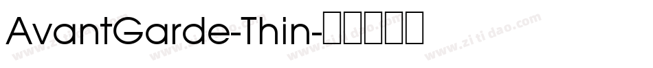 AvantGarde-Thin字体转换