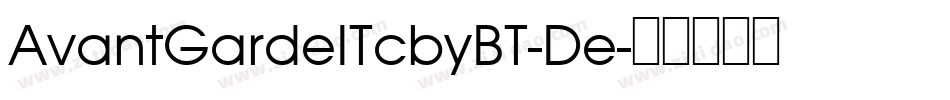 AvantGardeITcbyBT-De字体转换