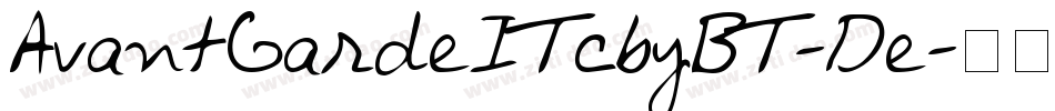 AvantGardeITcbyBT-De字体转换