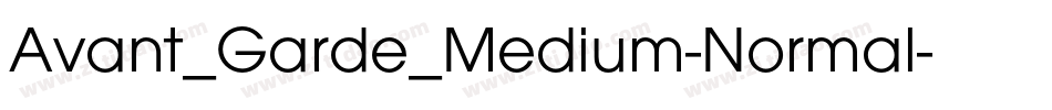 Avant_Garde_Medium-Normal字体转换