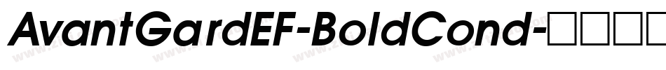 AvantGardEF-BoldCond字体转换