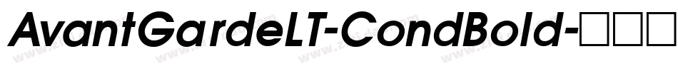 AvantGardeLT-CondBold字体转换