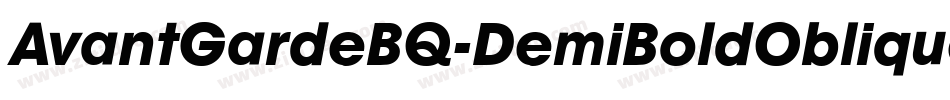 AvantGardeBQ-DemiBoldOblique字体转换