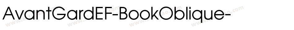 AvantGardEF-BookOblique字体转换