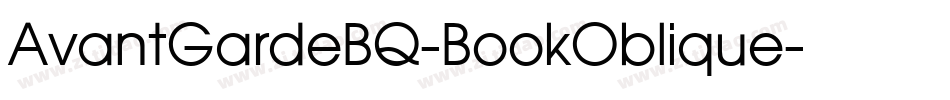 AvantGardeBQ-BookOblique字体转换