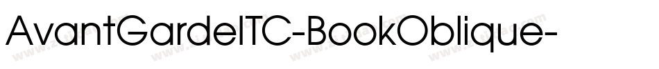 AvantGardeITC-BookOblique字体转换