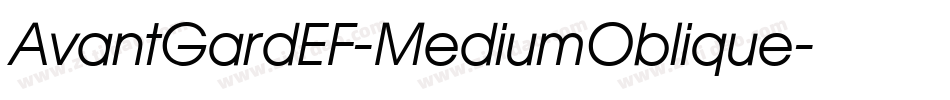AvantGardEF-MediumOblique字体转换