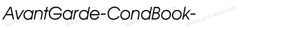 AvantGarde-CondBook字体转换