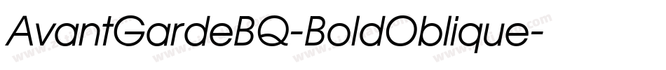 AvantGardeBQ-BoldOblique字体转换