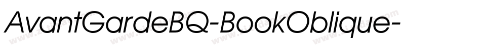 AvantGardeBQ-BookOblique字体转换