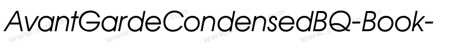 AvantGardeCondensedBQ-Book字体转换