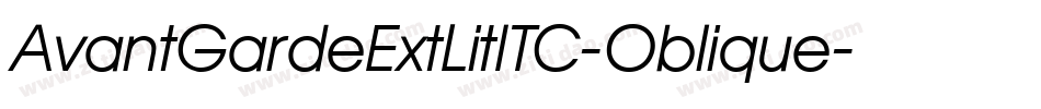 AvantGardeExtLitITC-Oblique字体转换