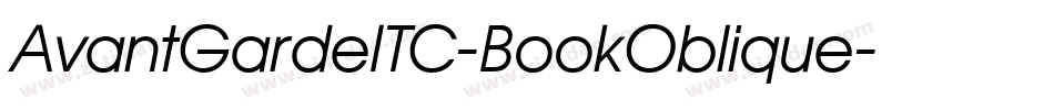 AvantGardeITC-BookOblique字体转换