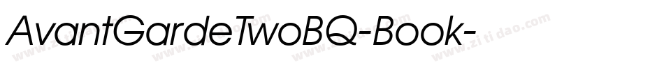 AvantGardeTwoBQ-Book字体转换