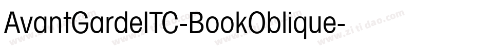 AvantGardeITC-BookOblique字体转换