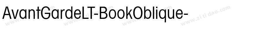 AvantGardeLT-BookOblique字体转换