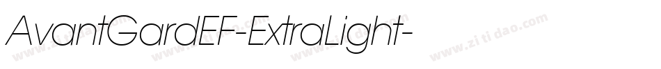 AvantGardEF-ExtraLight字体转换
