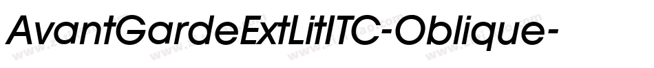 AvantGardeExtLitITC-Oblique字体转换