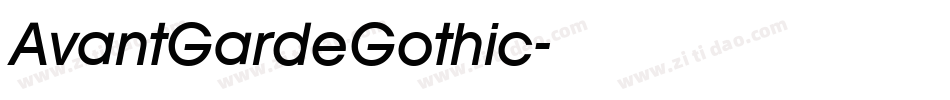 AvantGardeGothic字体转换
