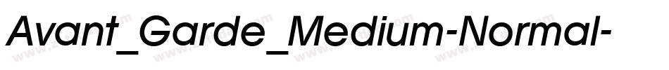 Avant_Garde_Medium-Normal字体转换