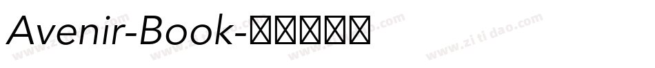 Avenir-Book字体转换