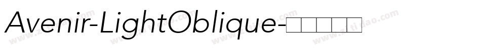 Avenir-LightOblique字体转换