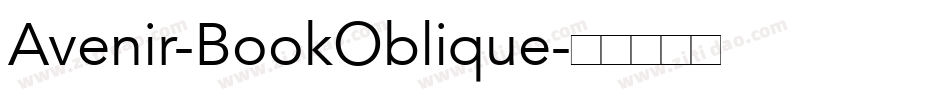 Avenir-BookOblique字体转换
