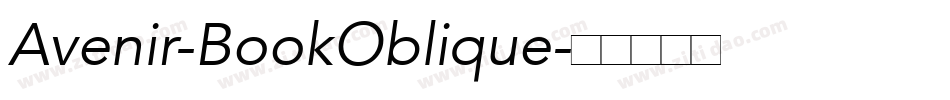 Avenir-BookOblique字体转换