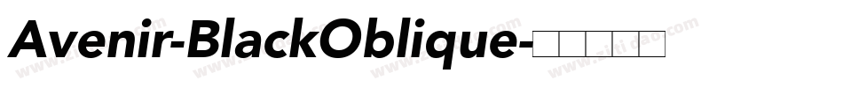 Avenir-BlackOblique字体转换