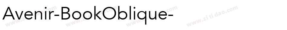 Avenir-BookOblique字体转换