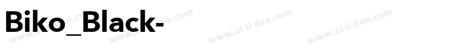 Biko_Black字体转换