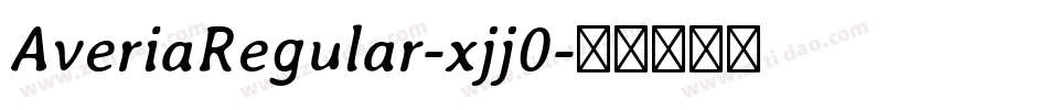 AveriaRegular-xjj0字体转换