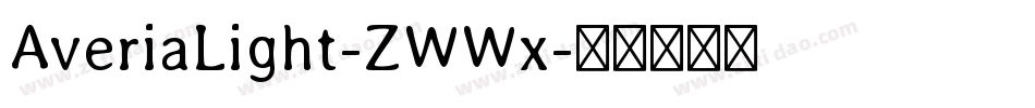 AveriaLight-ZWWx字体转换