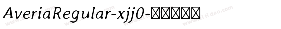 AveriaRegular-xjj0字体转换