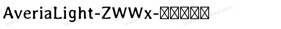 AveriaLight-ZWWx字体转换